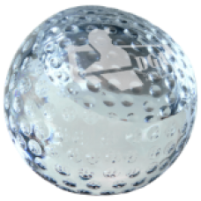 3 1/8" Crystal Golf Ball Paperweight